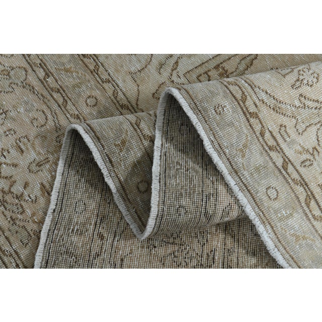 1970s Vintage Persian Handmade Wool Cotton Orange Area Rug For Sale In San Francisco - Image 6 of 11