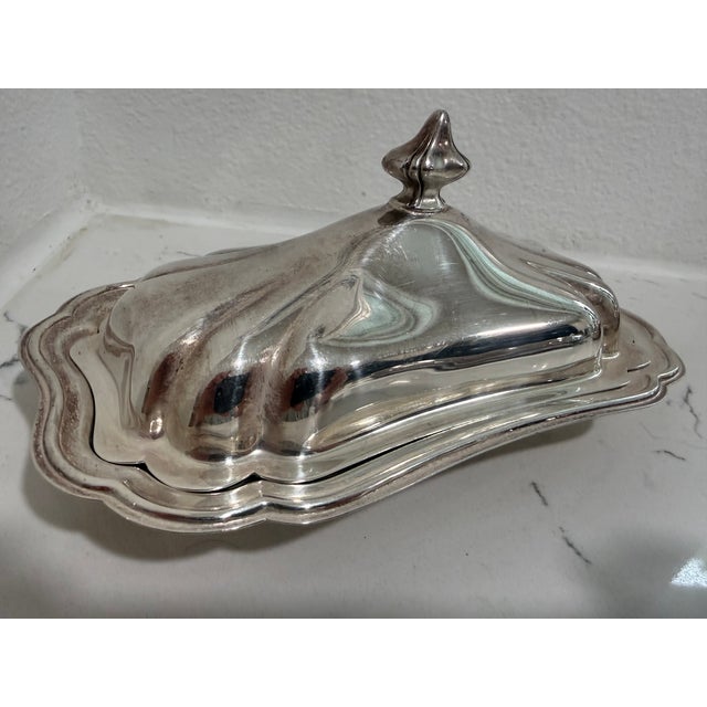 Gorham Heritage Silver Plate Lidded Butter Dish From England The Gorham Heritage YH18 Silver Plate EP Lidded Butter Dish...