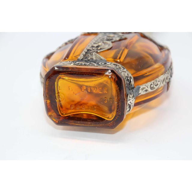 Late 20th Century 1960 Moroccan Amber Glass Perfume Bottle by Berber Tribes For Sale - Image 5 of 8