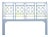 Lattice Back Headboard King - Blue For Sale