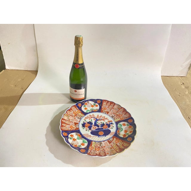 Ceramic 19th Century Japanese Scalloped Imari Porcelain Dish or Charger For Sale - Image 7 of 10