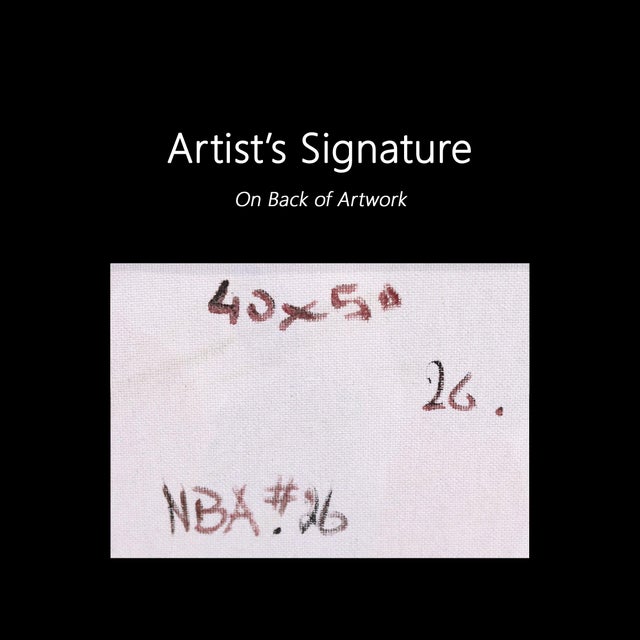 Nba 26 - Original Colorful Basketball Pop Art Oil Painting on Canvas For Sale - Image 9 of 9