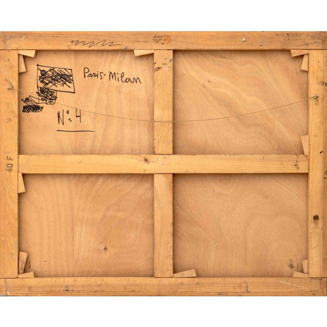 Max Papart "Paris - Milan No. 4" Oil on Board For Sale - Image 9 of 10