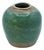 Midcentury French Petite Green Glazed Earthenware Vase, 1950 For Sale