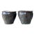 Vintage Glazed Ceramic Planters - Pair For Sale