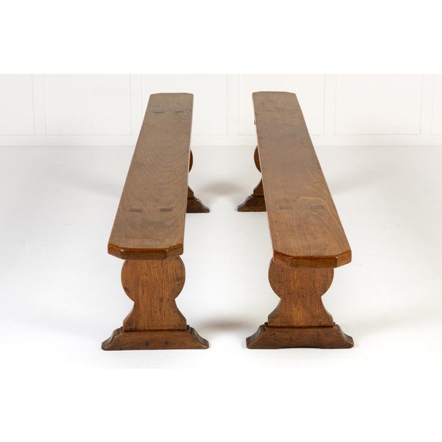 19th Century French Hall Benches, Set of 2 For Sale - Image 4 of 12
