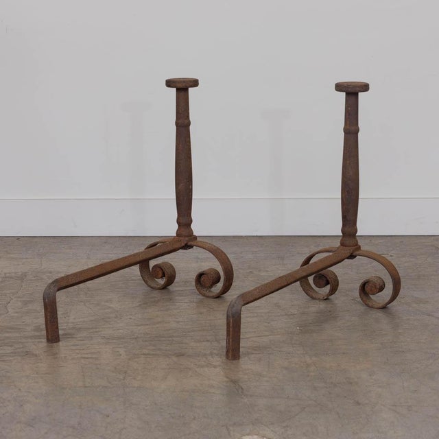 Pair of Large 19th Century French Andirons For Sale - Image 4 of 8