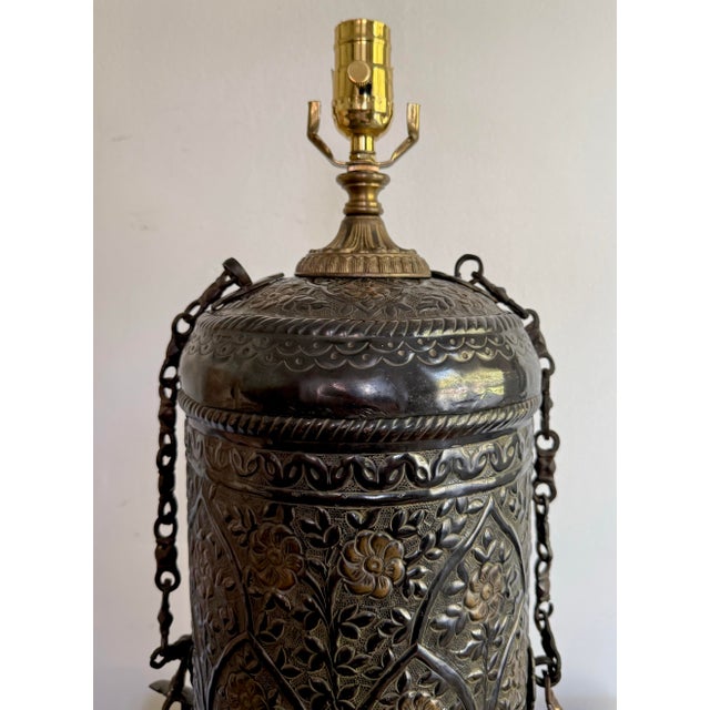 Indian Vintage Anglo Indian Lantern Lamp For Sale - Image 3 of 9