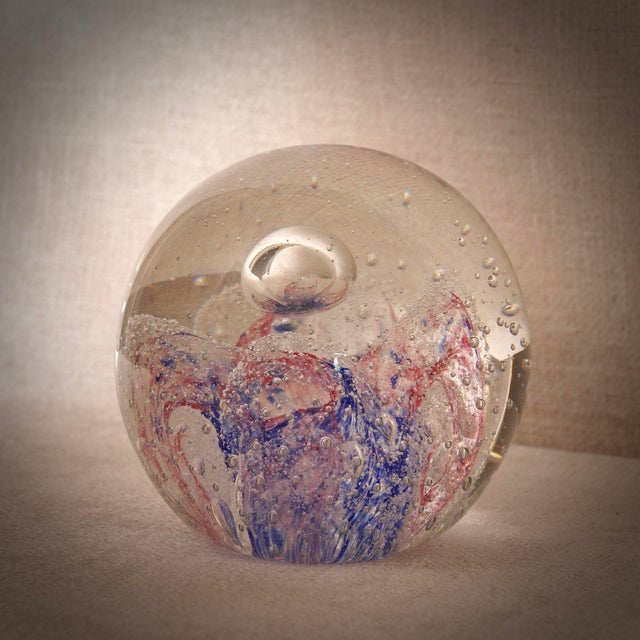Mid-Century Modern Murano Art Glass Sphere, Italy, 1980s For Sale - Image 6 of 9