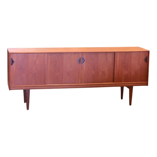 Danish Teak Sideboard with Bar and Sliding Doors from Gern, 1960s For Sale