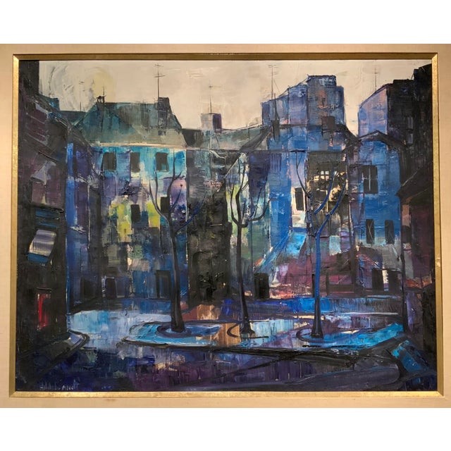 Wonderful impressionist painting by Belgian artist Bert Hilldenbrandt (1906-1974).