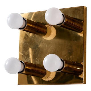 Gold Brass Wall Lamp For Sale