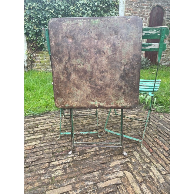 1920s Small French Bistro Folding Table, 1920s For Sale - Image 5 of 17