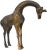 Vintage solid brass giraffe featuring ornate details and natural patina. No maker's mark. This beautiful accent ships...