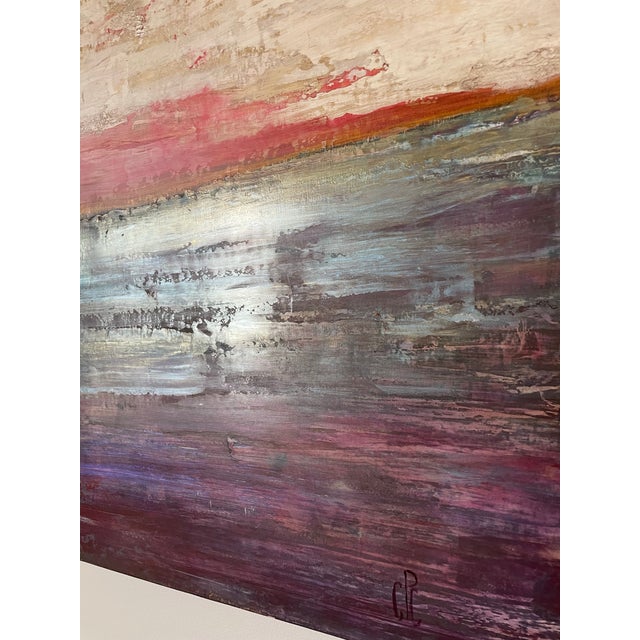 Wood Original Abstract Seascape. Large Painting Acrylic on Board For Sale - Image 7 of 12