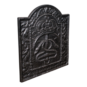 Antique Maritime Fire Back, English, Cast Iron Fireplace Reflector, Victorian