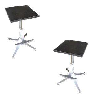 1950s Custom Repurposed Mid Century Bar Stool with Teak Seat - a Pair