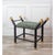 Port 68 Boca Black Earl Emerald Animal Print Bamboo Bench For Sale - Image 4 of 8