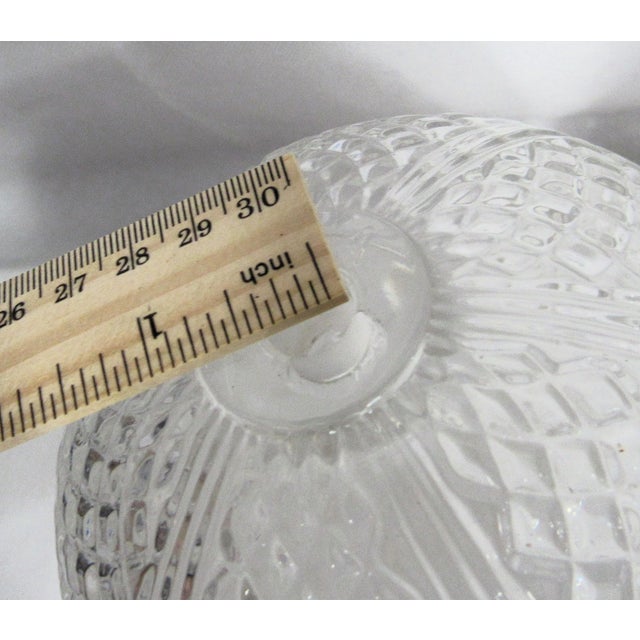 Vintage Heavy Cut Glass Light Covers Shades - a Pair For Sale - Image 9 of 17
