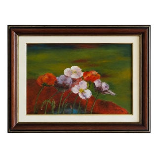 Jusa, Flowers, 1995, Acrylic on Canvas For Sale
