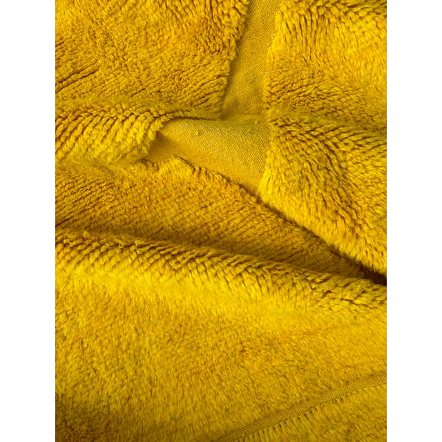 Bright Yellow Modern Wool Rug For Sale - Image 9 of 9