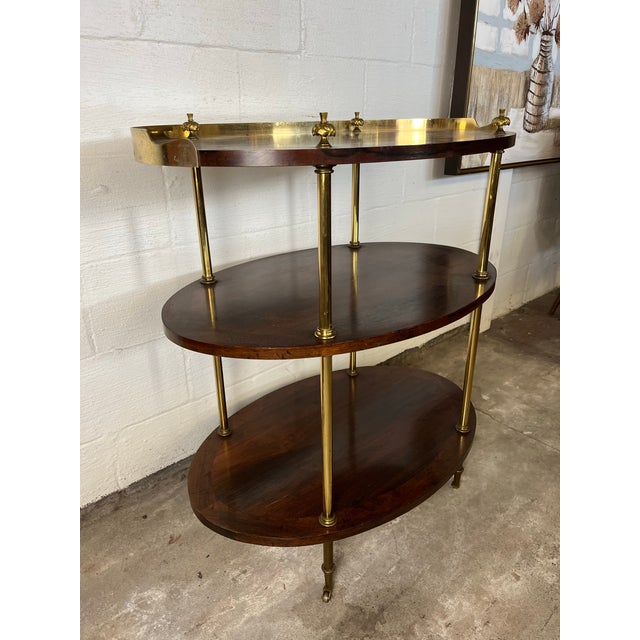 Mid-Century Modern LaBarge Hollywood Regency Brass and Glass Hooved Feet Cocktail Table, 1960s For Sale - Image 3 of 12