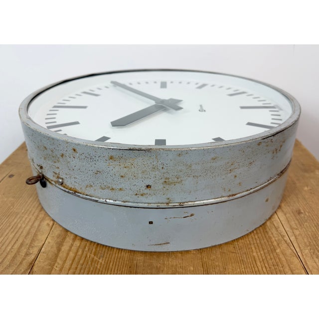 Large Industrial Double Sided Factory Clock from Simlex, 1960s For Sale - Image 17 of 18