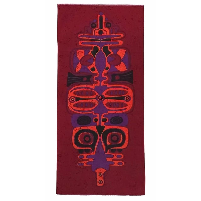 1970s Mid-Century German Pop Art Screen-Printed Wall Hanging by Traute Sänger, 1970s For Sale - Image 5 of 5