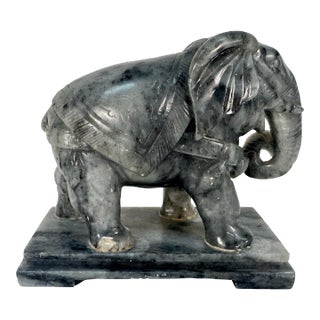 Carved Soapstone Elephant, Circa 1980 For Sale