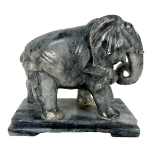 Carved Soapstone Elephant, Circa 1980