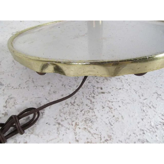 Midcentury Floor Lamp With Brass and Walnut Trim For Sale - Image 9 of 13