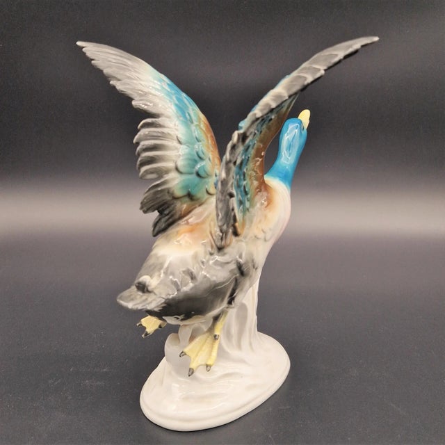 Vintage Porcelain Figure Duck from Manufaktur Gräfenthal Germany, 1970s For Sale - Image 4 of 7