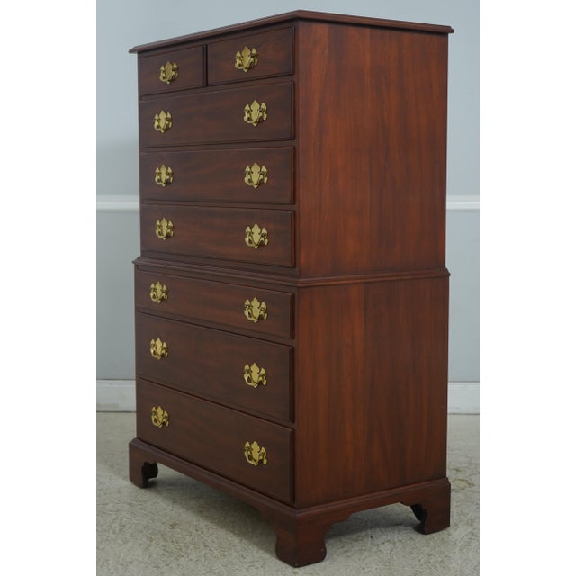 Age: C.1989 Details: Rafferty High Chest Dovetailed Drawer Construction High Quality Construction Traditional Style Solid...