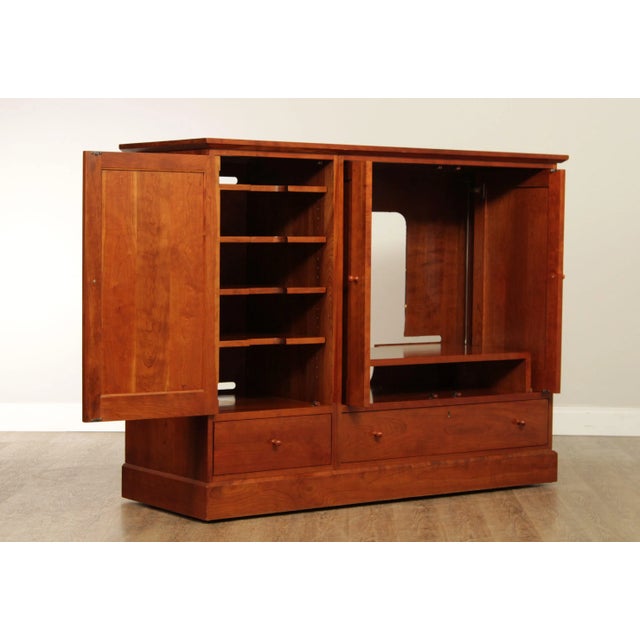 Mission 1990s Stickley Mission Collection Cherry Entertainment Unit For Sale - Image 3 of 13