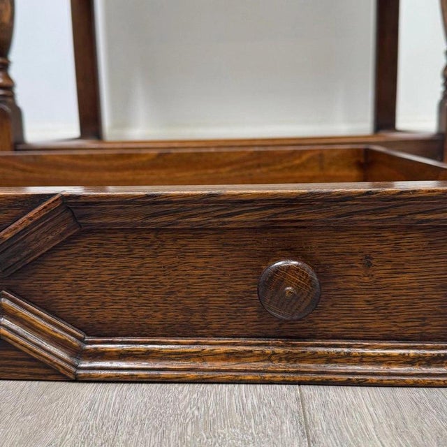 20th Century Jacobean English Oak Side Table For Sale - Image 11 of 12