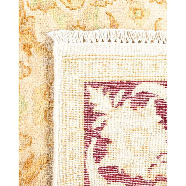 2000 - 2009 Eclectic, One-of-a-Kind Hand-Knotted Area Rug - Ivory, 4' 0" x 6' 4" For Sale - Image 5 of 8