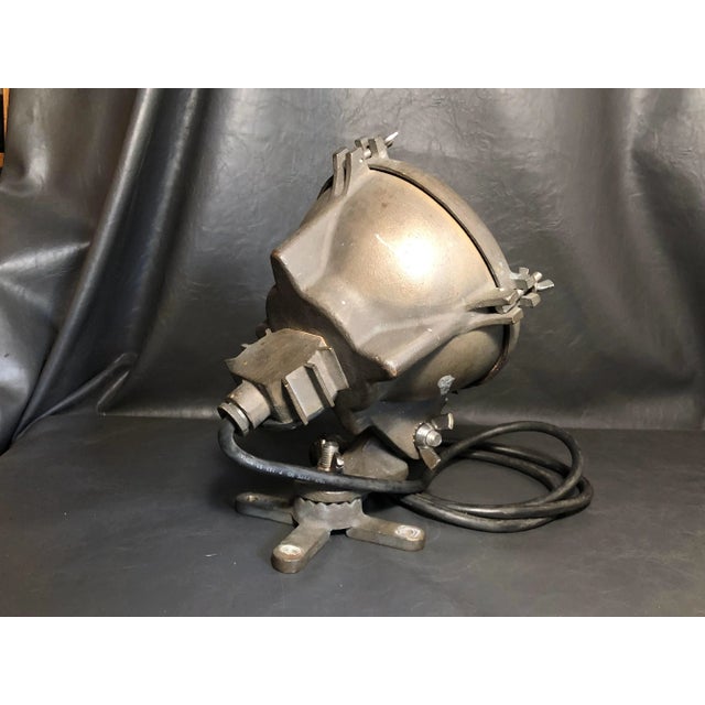 Industrial Vintage Pauluhn Bronze Flood Light For Sale - Image 3 of 11
