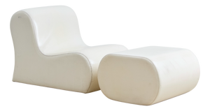 Soft Lounge Chair with Ottoman by Ueli Berger & Susi Berger for Victoria, 1960s, Set of 2