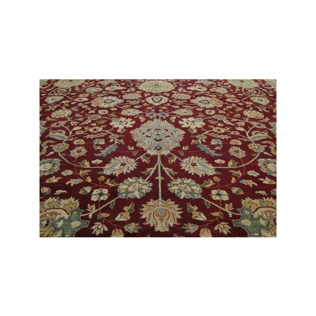 Orange 12x15 Handwoven Indian Agra Area Rug - 106253 For Sale - Image 8 of 13