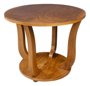 Art Deco Walnut Side Table, 1930s