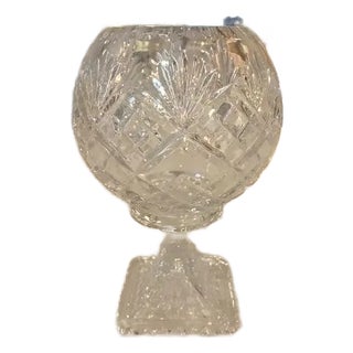 Mid 20th Century Vintage Crystal Compote For Sale