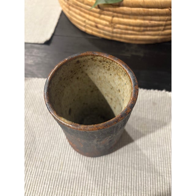 Burnt Umber Vintage Mid-Century Modern Studio Stoneware Pottery For Sale - Image 8 of 8