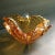 1950s Mid-Century Modern Amber Murano Glass Organic Shaped Bowl For Sale - Image 4 of 9