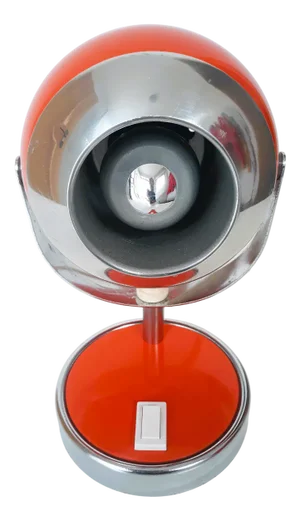 Space Age Orange Ball Table Lamp, 1970s