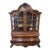 18th Century Antique Dutch Bombe Baroque Rococo Vitrine China Cabinet Walnut Grand Size For Sale