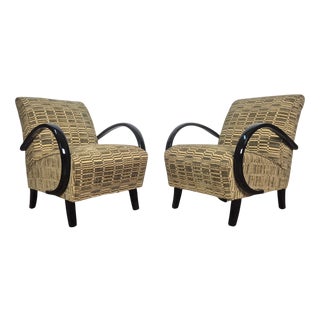 H-401 Lounge Chairs by Halabala for Up Zavody, 1940s, Set of 2 For Sale