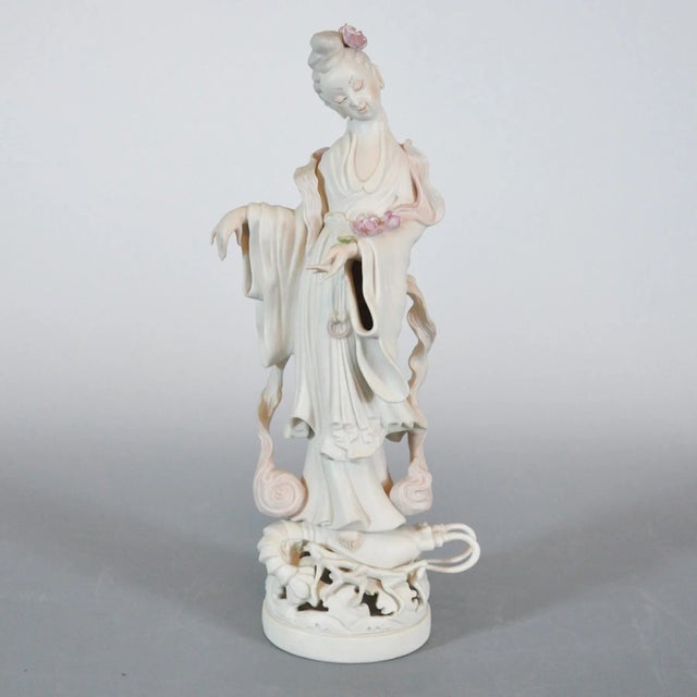 Cybis Porcelain Limited Edition of Kwan Yin Buddhist Goddess of Mercy and Compassion 13.5" Figure. The diameter of the...