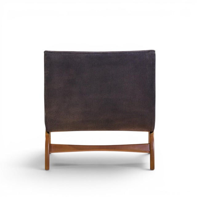 Adrian Pearsall Style Mid Century Walnut Slipper Chairs - Pair For Sale - Image 9 of 12