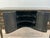 1940s Mid-Century Chinoiserie Black Lacquer Hand-Painted Floral Sideboard / Buffet Cabinet For Sale In New York - Image 6 of 17