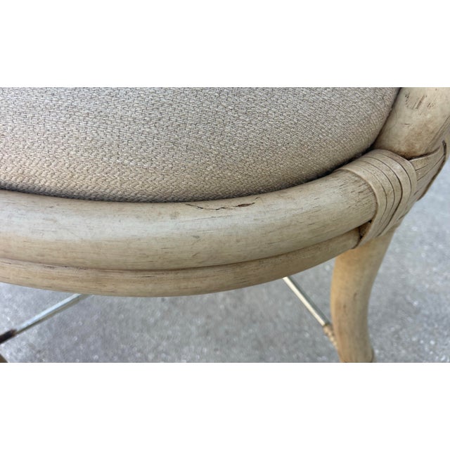 Ferguson Copeland Coastal Palm Beach Faux Bamboo Dining Armchairs - Set of 6 For Sale - Image 11 of 13